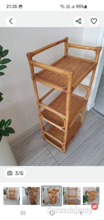 Półki stojące wiszące ratanbambus dolnośląskie Lubin sprzedam