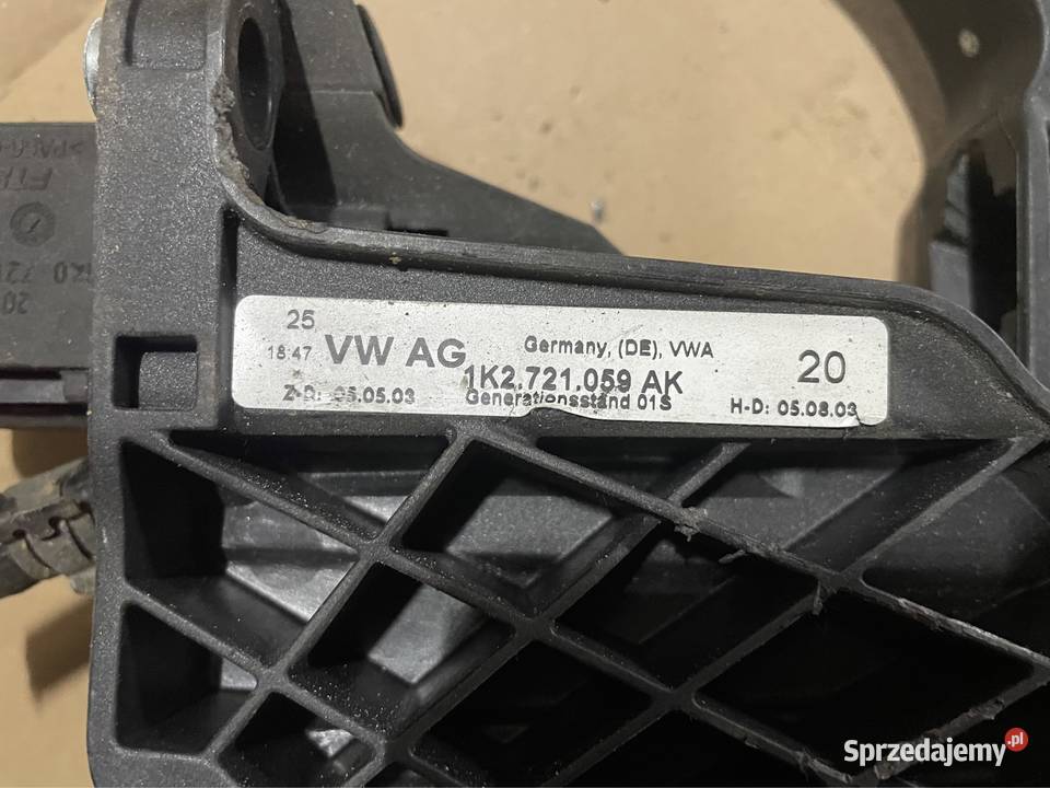 Pedał sprzęgła 1K2721059AK audi a3 8p osobowe Wyposażenie wnętrza Szczecin sprzedam