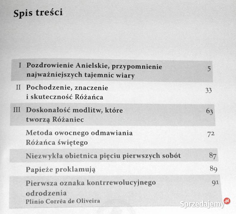 Różaniec Ratunek świata Antonio A Borelli Chełm