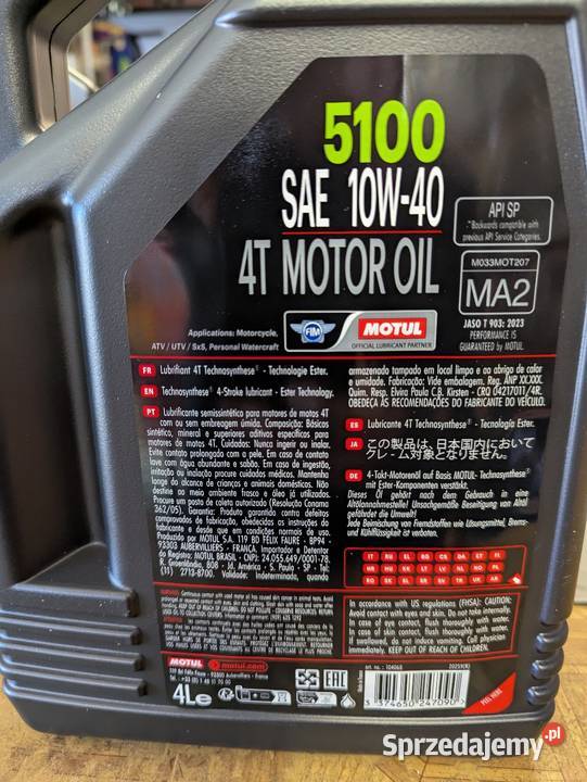 Olej motocyklowy Motul 5100 10W40 4T 4l Łopuszno