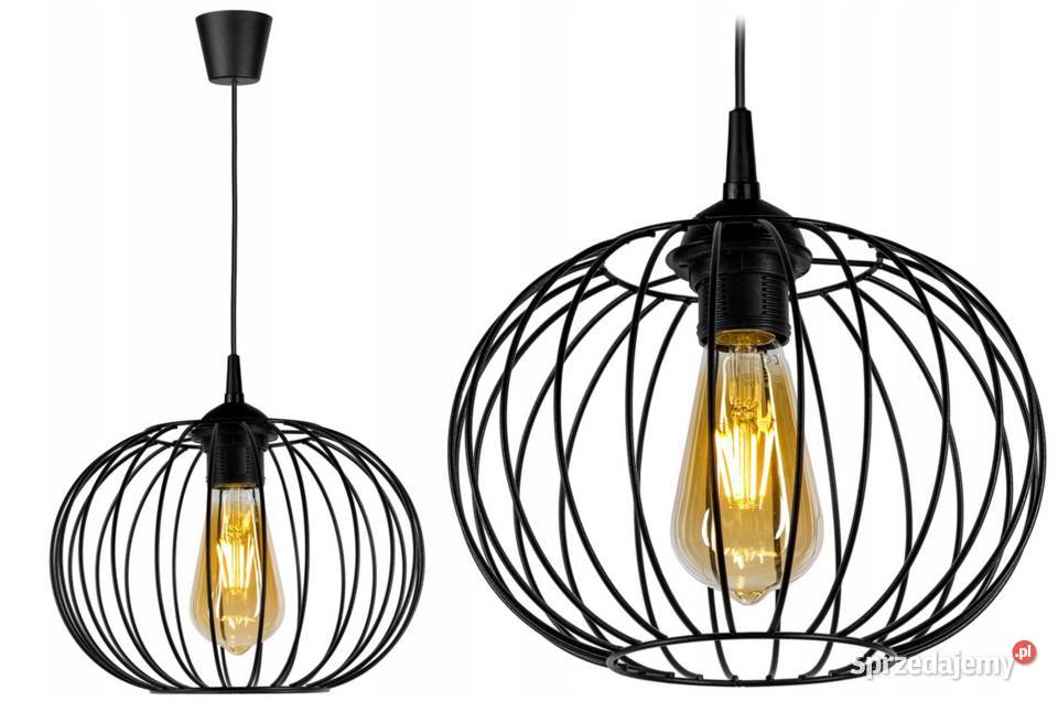 LAMPA WISZĄCA SUFITOWA ŻYRANDOL LOFT Czarna sprzedam