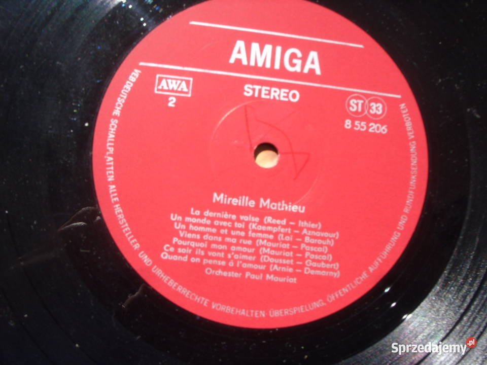 Winyl LP MIREILLE MATHIEUPARIS EN COLERE AMIGA 8