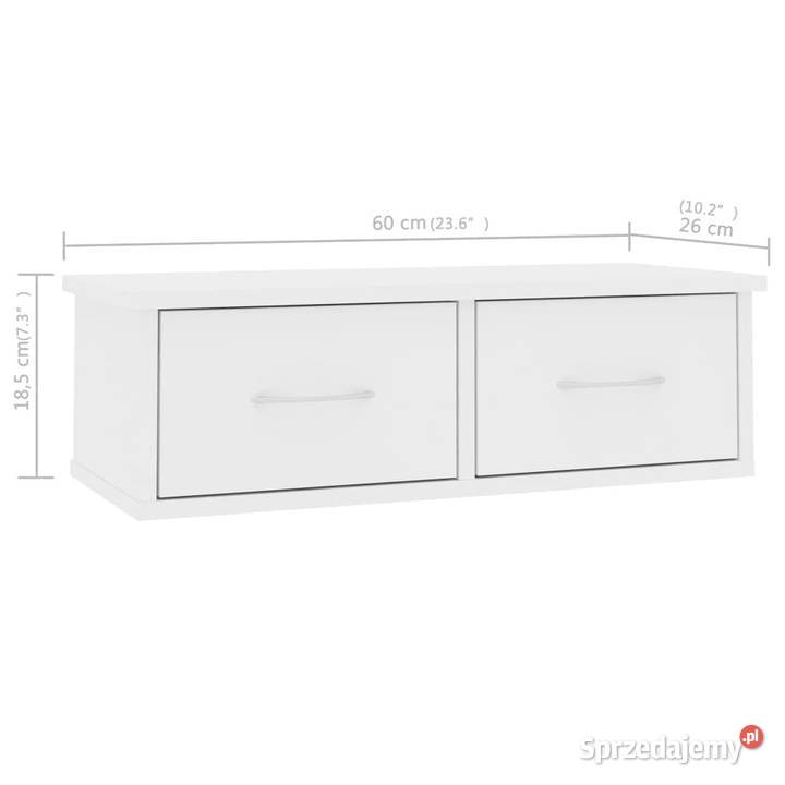 Półka ścienna biała 60x26x185 materiał mazowieckie Warszawa