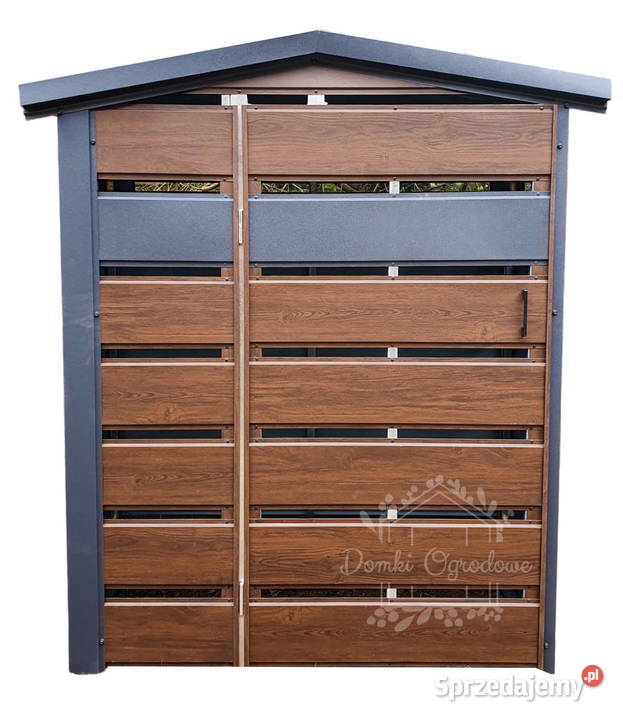 Wiata Śmietnikowa 1x04m furtka Drewnopodobny śląskie Gliwice