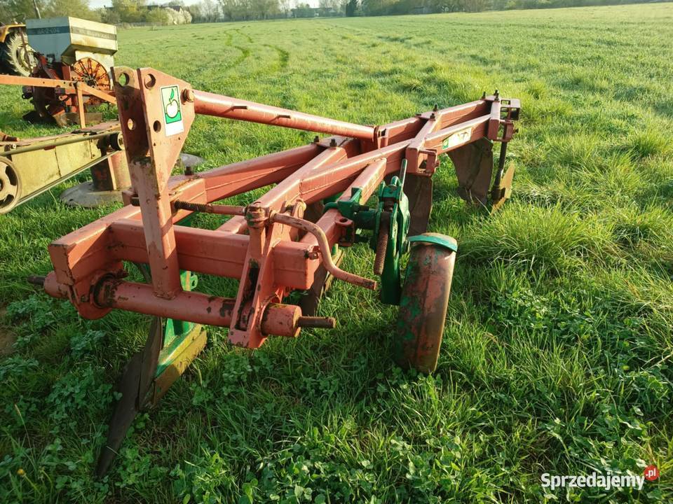 Pług 4 skibowy duży oryginalny z krojem nieuszkodzony Łubnice