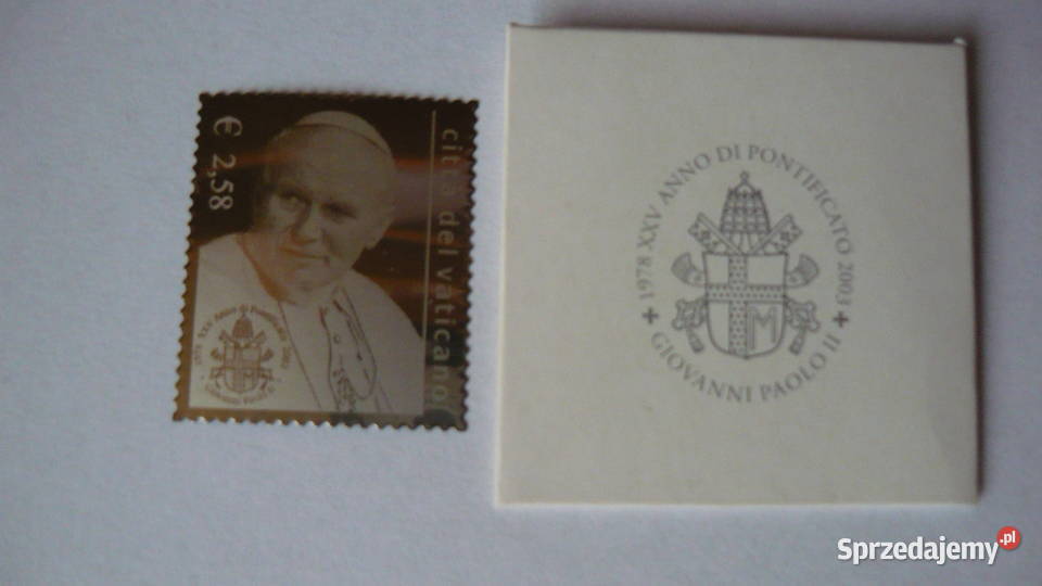 Znaczek JPaweł II Srebro Myszków sprzedam