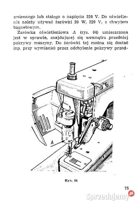 mszyna do szycia ŁUCZNIK 441 instrukcja obsługi Stalowa Wola
