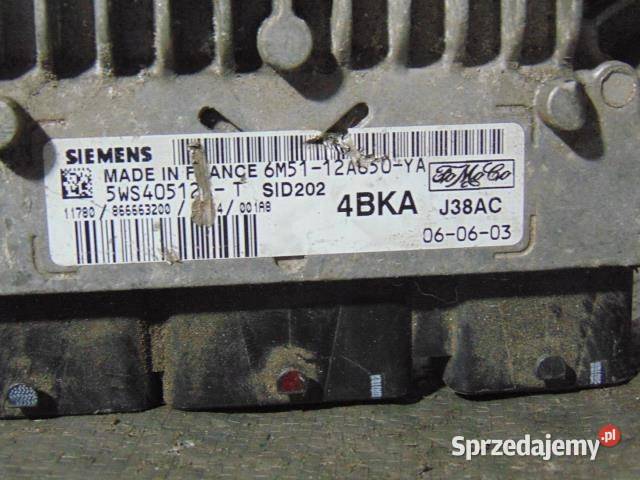 KOMPUTER SILNIKA FORD FOCUS 18 TDCI 6M5112A650YA osobowe