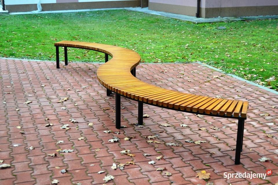 Ławka stalowa miejska półokrągła loft bez Krzeszowice