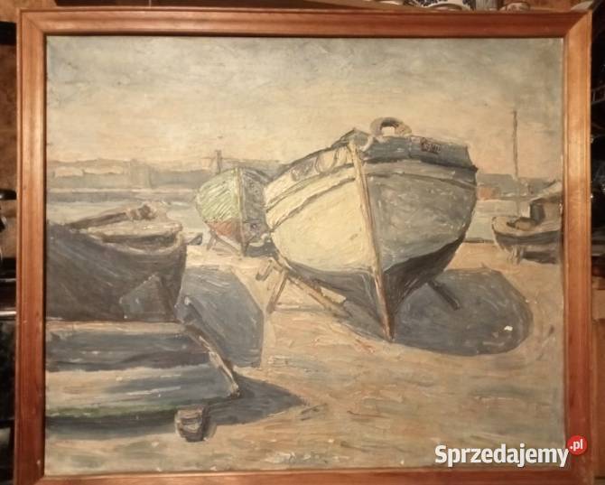 Marina Obraz olejny sygnowany do XXw Sygnatura mazowieckie Grójec sprzedam