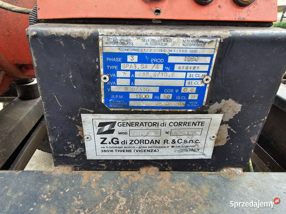 Agregat prądotwórczy 7 kVA 220380 V MDE7