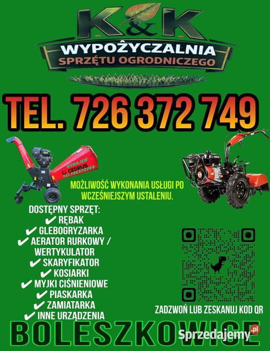 Wypożyczalnia Sprzętu Ogrodniczego Boleszkowice