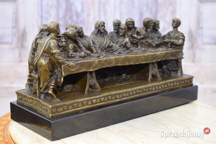 OSTATNIA WIECZERZA Scena z Biblii Figura z Brazu