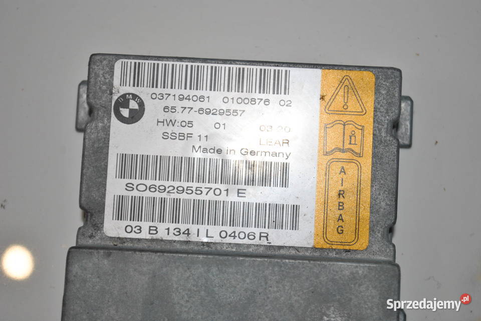 Czujnik AIR BAG BMW E60 E61 E65 E66 E67 śląskie Poręba