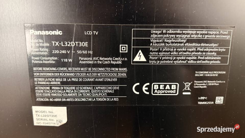 Telewizor LCD Edge LED 3D 32 Panasonic Białystok