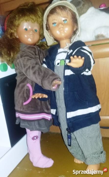 Dwie duże stare chodzące lalki ZSRR65 ubranka Lalki i akcesoria Ziębice
