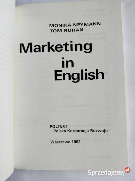 MARKETING IN ENGLISH Monika Neymann Tom Ruhan angielski Książki do nauki języka obcego