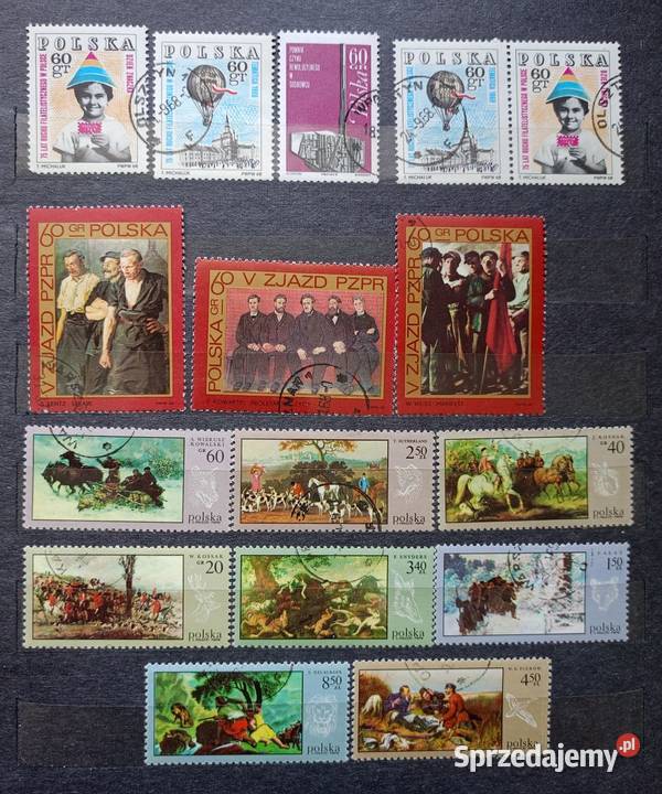 Znaczki polskie 1968 kasowane sprzedam