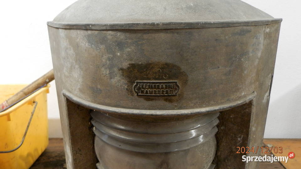 HAMBURG LAMPA OKRĘTOWA narożna ANTYK Poznań