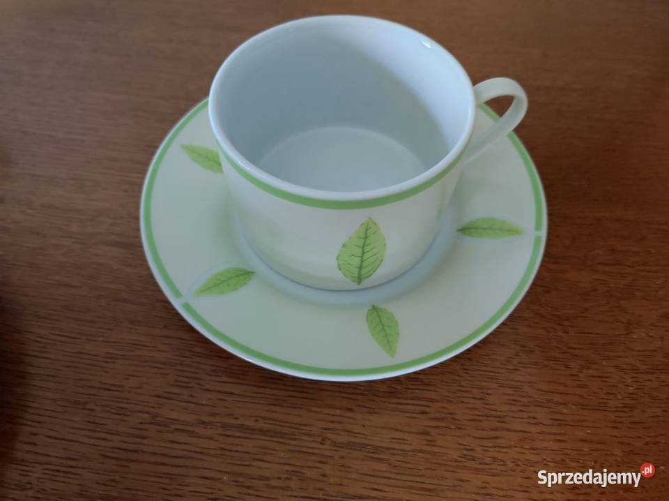 porcelanowe filiżanki talerzyki green zielone Kielce