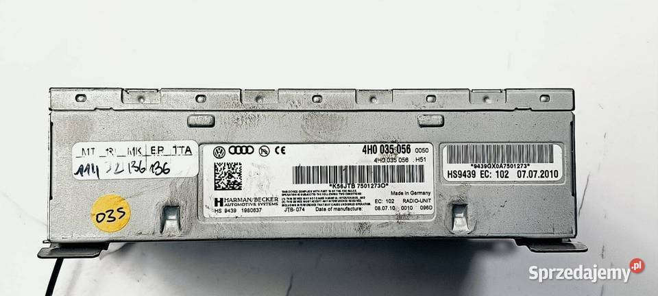 MODUŁ AUDI A8 D4 4H0035056 Motoryzacja Lipno