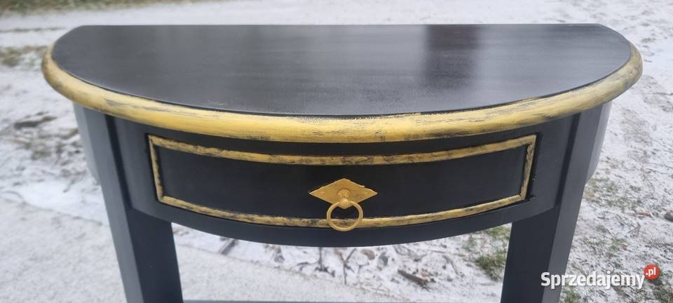 Konsola stolik czarno zlote Kamieniec Ząbkowicki