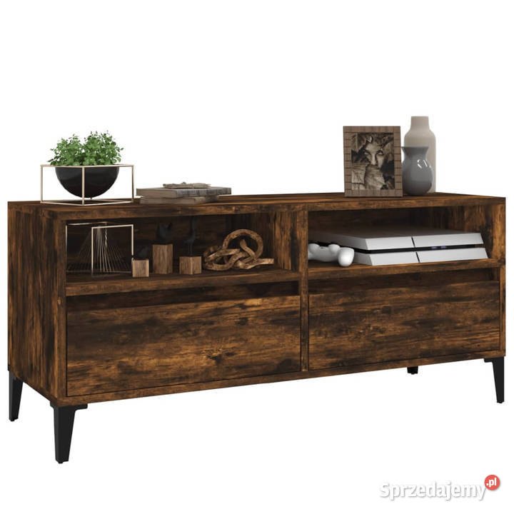 Szafka pod TV przydymiony dąb 100x345x445 mazowieckie Warszawa