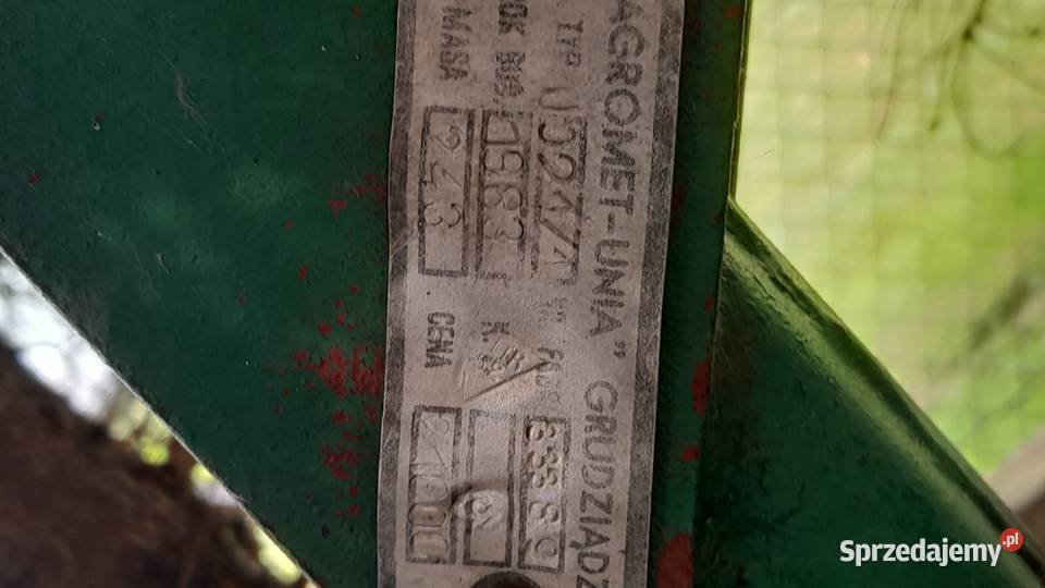 Pług Grudziądz 2 duża odkladnica nieuszkodzony Pługi Szówsko