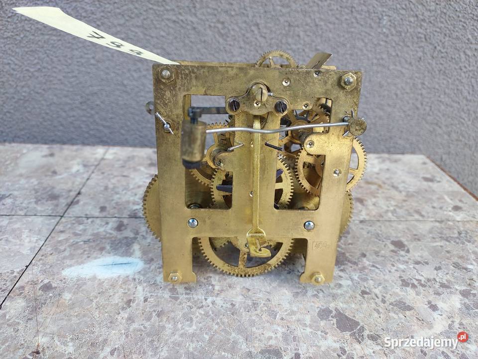 799 Mechanizm starego zegara ściennego T Haller Antyki