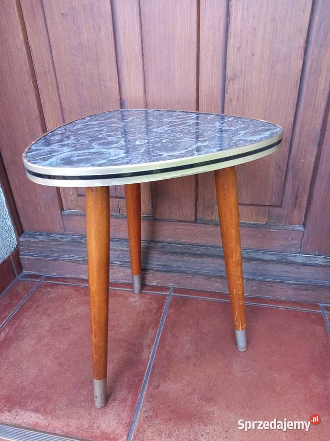 Stolik kwietnik patyczak vintage lata 60 PRL Rawicz