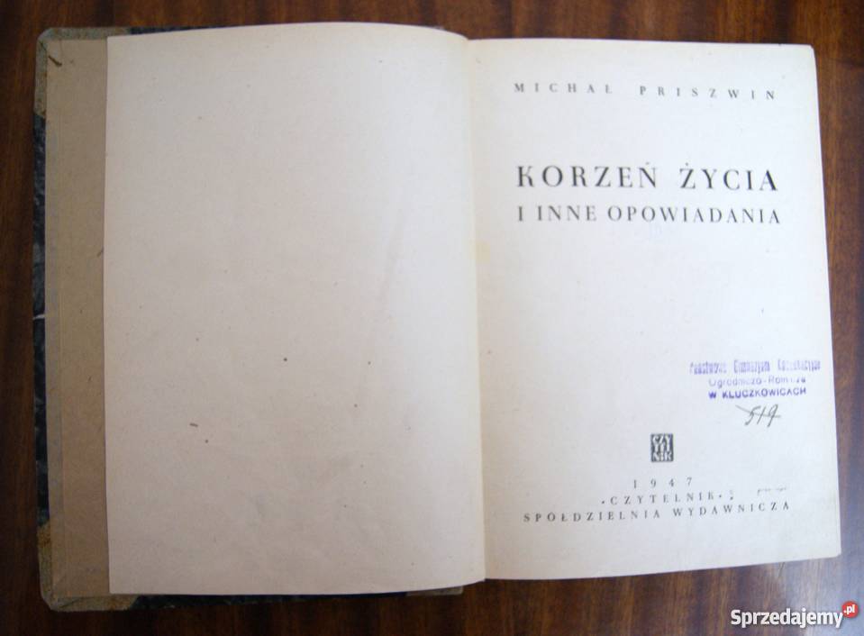 Michał Priszwin Korzeń życia 1947 Parczew