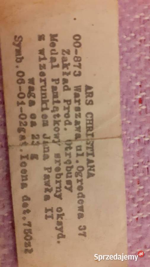 Medal pamiątkowy JPII Szczecin