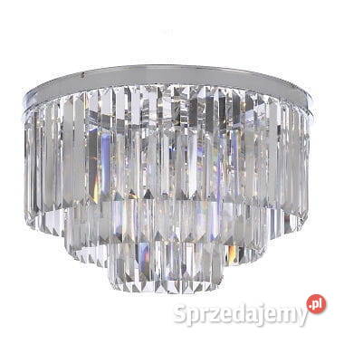 Hereford Fall Chrome plafon okrągły kryształowy Katowice