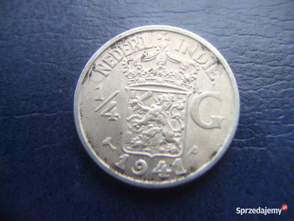 Stare monety 14 guldena 1941 Holenderskie Indie podkarpackie Lesko