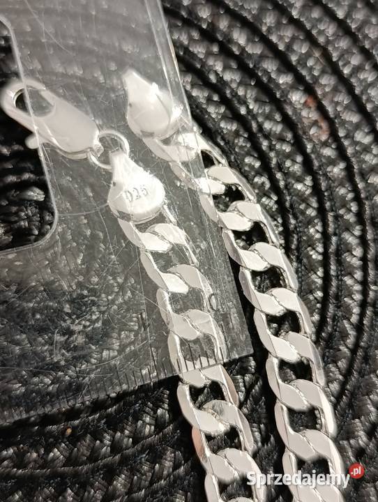 925 łańcuszek męski 55 6mm modny splot pancerka