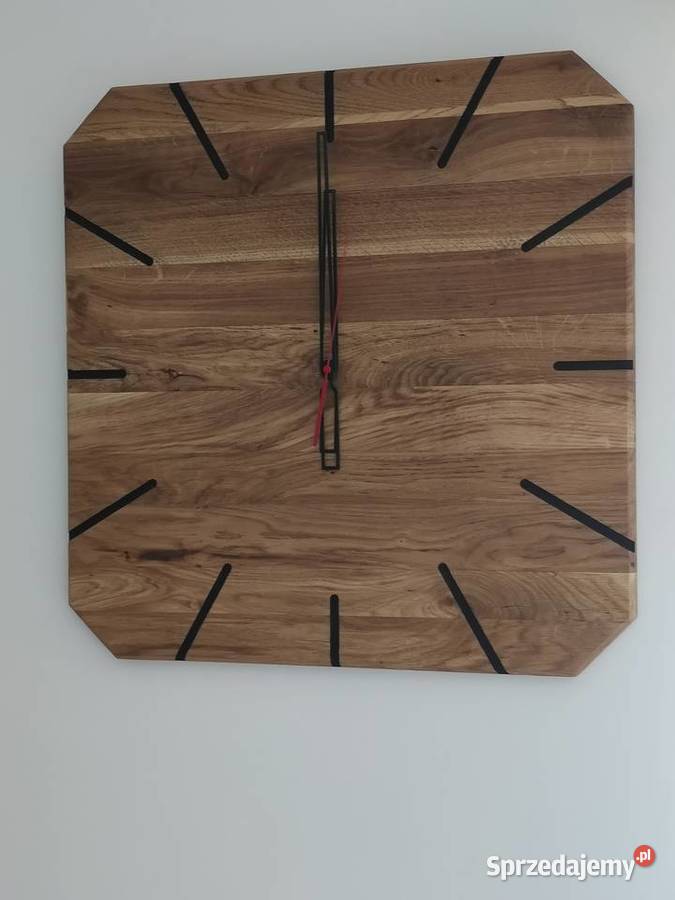 Zegar ścienny loft dębowy