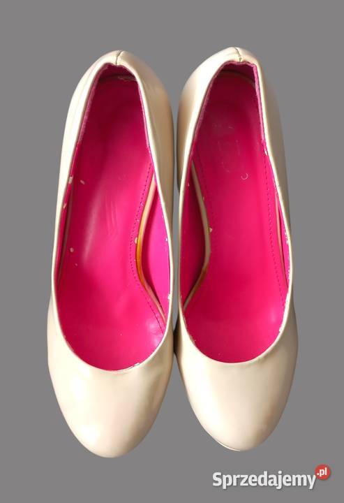 Klasyczne eleganckie ecri szpilki SDS 37 Chrzanów