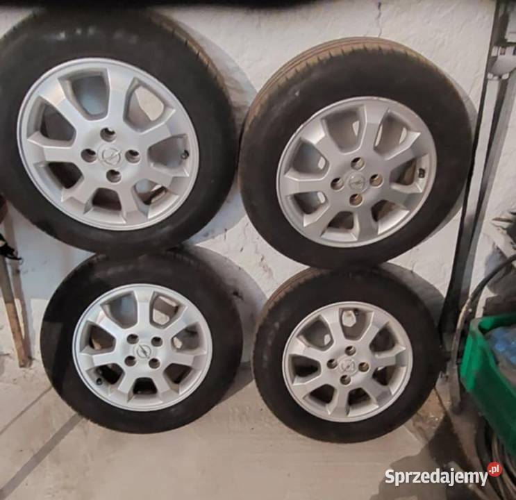 Opel 15 4x100 Koła Alufelgi Opony letnie Dębica dolnośląskie Świebodzice sprzedam