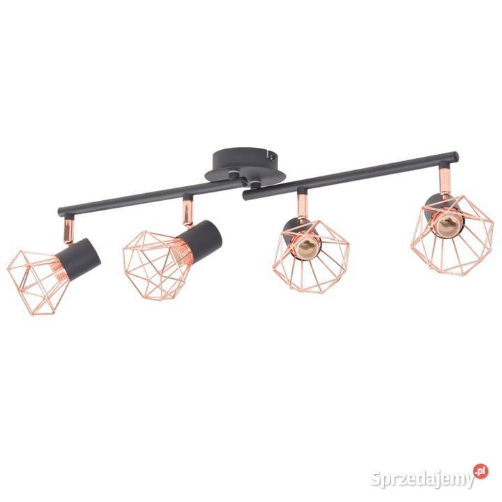 vidaXL Lampa sufitowa z 4 żarówkami E14 czarno Warszawa sprzedam