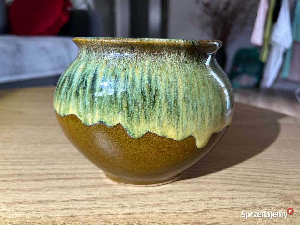 Ceramiczna Osłonka Na Doniczkę Wazon Szkliwo Braniewo