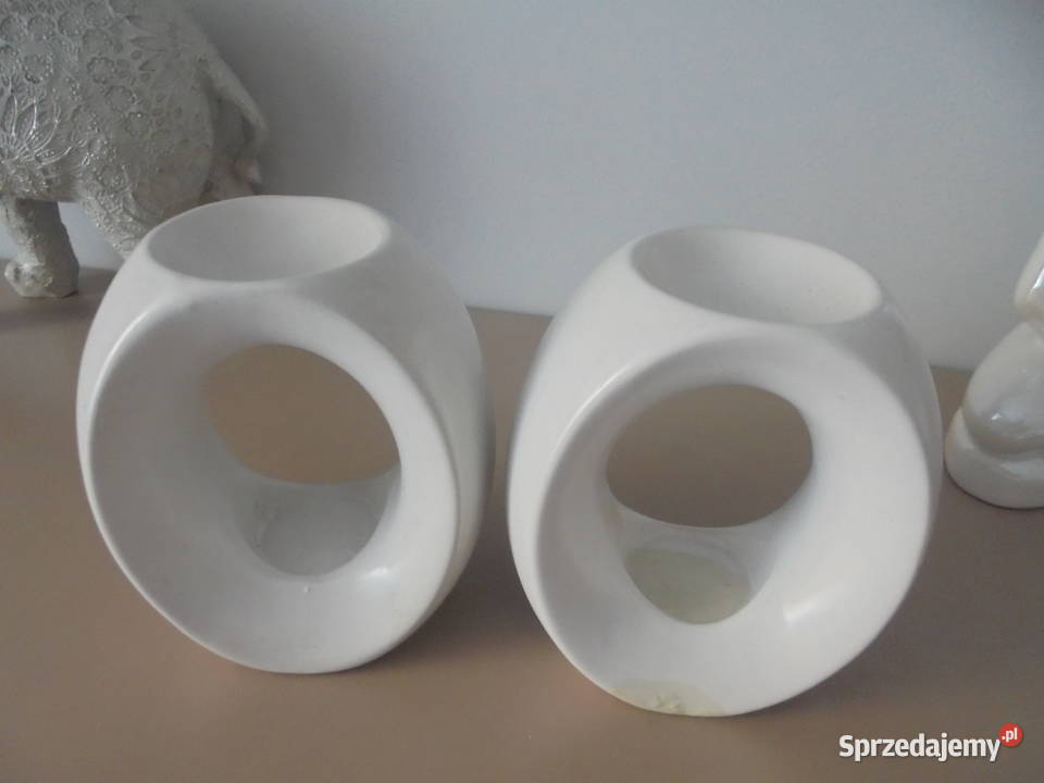 komplet dwóch świeczników szer 11 wys 13 Ceramika i szkło kujawsko-pomorskie Włocławek