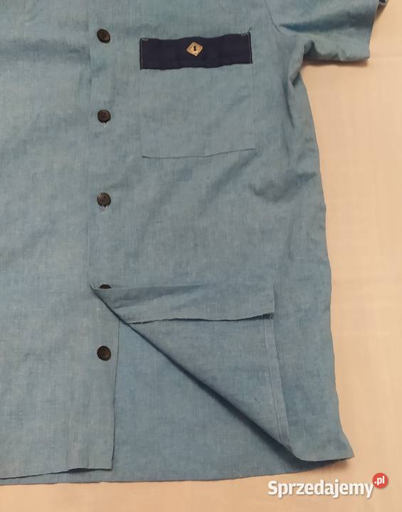 Koszula chłopięca z krótkim rękawem NIEBIESKA Hajnówka