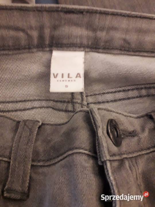 Szare jeansy damskie Vila S Spodnie Kraków
