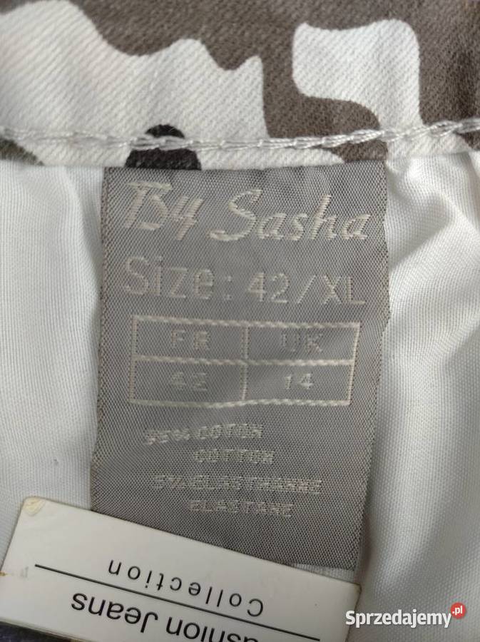 Spodnie damskie moro z różami 42 XL S Gniezno