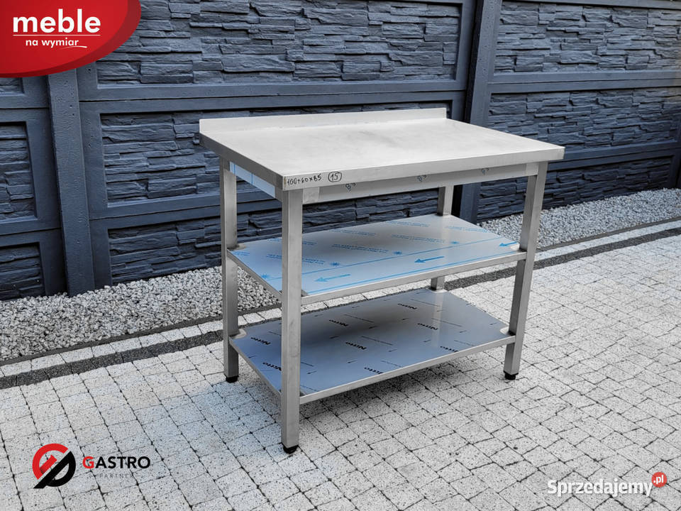 Nowy stół gastronomiczny z 2 półkami wym wielkopolskie
