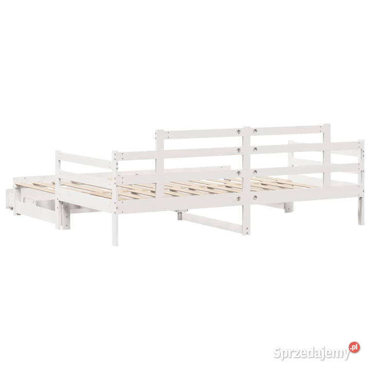 Sofa rozsuwana z szufladami bez materaca białe Łóżka mazowieckie Warszawa sprzedam