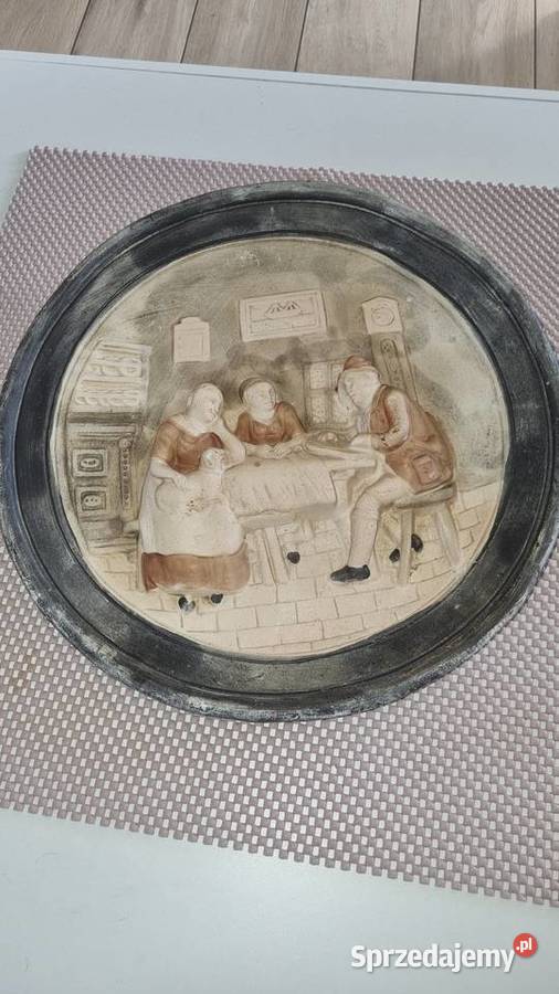 Talerz Dekoracyjny Gipsowy do Powieszenia na Wola Podłężna sprzedam