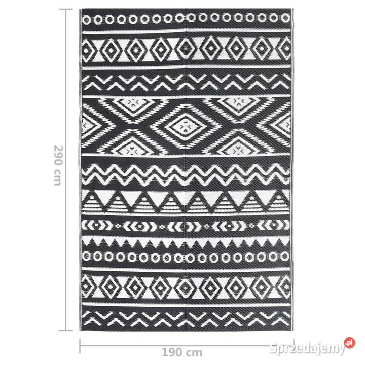 Dywan zewnętrzny czarny 190x290 PP WM316980 Warszawa sprzedam