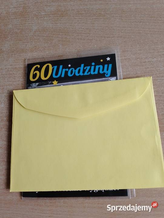 KARTKA urodzinowa retro 60 urodziny z kopertą wielokolorowy Kartki okolicznościowe Poznań