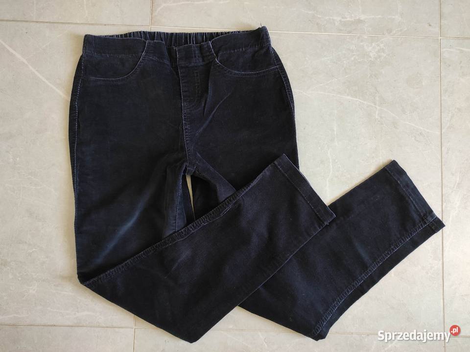 Authentic spodnie damskie sztruksowe na gumce 42 Płock